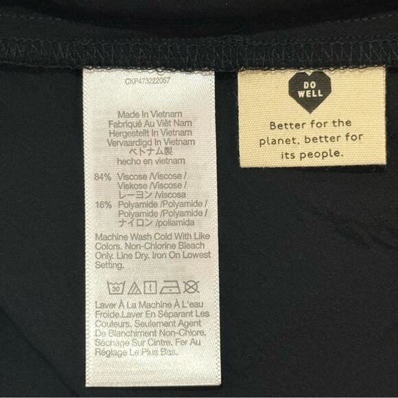 NWT Madewell The Layton Midi Slip Dress Black NK419 Minimalist Lightweight Sz 12 - Picture 6 of 10